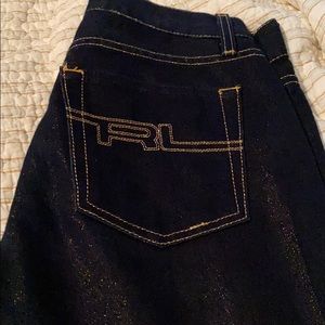 Ralph Lauren jeans with gold stitching